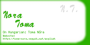 nora toma business card